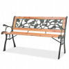 Záhradná lavica, lavička - Park Garden Lavička masívne kovové drevo 122 cm (Park Garden Lavička masívne kovové drevo 122 cm)