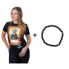 Tričko s krátkym rukávom Crazy Scissors Mona Lisa - čierne, S + náramok Loréal Preciosa zadarmo