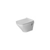 DURAVIT DuraStyle závesné WC Compact s hlbokým splachovaním, 370 mm x 480 mm, s povrchom WonderGliss, 25390900001