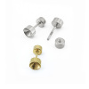 Náušnicové Dříky se šroubovacím uzávěrem zirkony 4-6mm - 6mm / 10mm / Light Gold SL