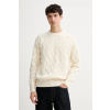 Sveter s prímesou vlny Calvin Klein LV04LE304G béžová L