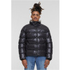 Recycled Zip neck Puffer Jacket - black S