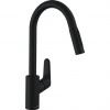 Hansgrohe Focus Drezová batéria s vyťahovacou sprchou, matná čierna 31815670