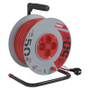EMOS SK s.r.o. Predlžovací kábel na bubne 50 m / 4 zásuvky / červený / PVC / 230 V / 1,5 mm2 - P19450