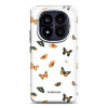 Odolný obal Mobiwear Elite Pro - Xiaomi Redmi Note 14 Pro Plus 5G - EP76E Oranžoví motýlci (Odolné pouzdro, obal kryt Mobiwear Elite Pro - maximální ochrana mobilu Xiaomi Redmi Note 14 Pro Plus 5G, ze