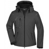 James&Nicholson Dámska zimná softshellová bunda JN1001 Black L