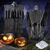 SET Halloweenská dekorácia ZÁVESNÁ KOSTRA DUCH PAVUČINA PAVÚKY