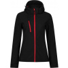 REGATTA PROFESSIONAL VENTURER TRA 702 / Dámska 3-vrstvová softshellová bunda s kapucňou - black/classic red XXL