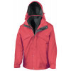 3-in-1 Zip & Clip Jacket , Black, S Farba: Red, Velkost: S
