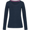 STEDMAN V-NECK CLAIRE / Dámske tričko s dlhým rukávom - marina blue M