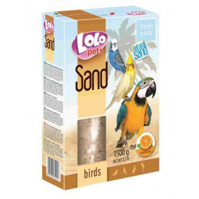 LOLOPets Sand pomerančový písek pro ptáky 1500 g