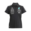 Mercedes AMG Petronas dámske polo tričko official Teamline Replica black F1 Team 2025