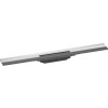 Hansgrohe RainDrain Flex - Lineárny sprchový žľab s nerezovým roštom 700, ku stene, skrátiteľný, chróm 56050000