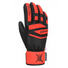 Dětské závodní rukavice Reusch Worldcup Warrior Prime R-TEX® XT Junior - Black/Fluo Red