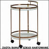 Kuchynský servírovací vozík RETRO so zlatým rámom (Kuchynský servírovací vozík RETRO so zlatým rámom)