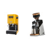 Gaggia New Classic E24, yellow + Eureka Mignon Single Dose PRO, Chrome & Oak