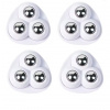 Samolepiace otočné kolieska, 4 kusy - Bílá