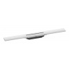 Hansgrohe RainDrain Flex - Lineárny sprchový žľab s roštom 700 z nehrdzavejúcej ocele, do priestoru, skrátiteľný, matná biela 56043700
