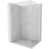 Mexen Lunar-B Duo výklopný sprchový kút 95 x 90 cm, číre sklo, brúsená oceľ, 832-095L-090P-97-00