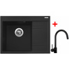 Sinks RIM 650 L Metalblack + Vitalia black matt G2374