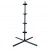 Vertikálny stojan na 4 pneumatiky RelaxDays RD53025 – sivý kovový regál, 131 cm