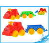 Teddies Lokomotiva/Vlak s vagonem plast v síťce 21x13x22cm 12m+