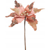 Kvet MagicHome Vianoce, Poinsettia, medený, stonka, 46 cm, veľkosť kvetu: 30 cm