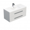 Swiss aqua technologies Koupelnová skříňka s umyvadlem SAT Cube Way 100x53x46 cm bílá lesk CUBE461002BIMOD