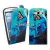 Kožený obal Samsung Galaxy S3 – Flip Butterfly modrá