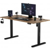SENSE7 Výškovo nastaviteľný elektrický stôl Nojo 140x60cm čierny dub