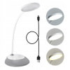 Stolná lampa 5W LED SIVÁ Prenosná USB Regulácia farieb Bezdrôtová