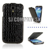 Kožený obal Samsung Galaxy S IV – Croco Flip – čierna