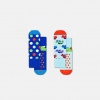 Happy Socks Detské modré protišmykové ponožky Happy Socks, vzor Car - 2 páry