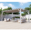 Paragon Outdoor Florence 1116 hliníková pergola, biela/svetlohnedá 350 x 505 x 236 cm