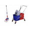 Čistiaci vozík set 2x20l Chrome + mop 40 cm (Čistiaci vozík set 2x20l Chrome + mop 40 cm)