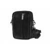 Segali pánska kožená crossbody taška 6032 Black