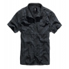 Brandit Roadstar Košeľa pánska s krátkym rukávom Čierna/Modrá M Black/Blue