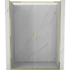 Mexen Exo dvojkrídlové sprchové dvere 140 cm, transparentné, zlaté - 8152-140-000-50-00