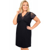Donna Nočná košieľka Sonia - plus size až do 6XL Čierna 6XL(52)