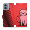 Flipové pouzdro Mobiwear - Motorola Moto G54 5G / Moto G54 5G Power Edition - VP54S Kocourek (Knížkové flip pouzdro, obal, kryt na mobil Motorola Moto G54 5G / Moto G54 5G Power Edition - VP54S Kocour
