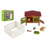 Teddies Králikáreň s výbehom plast s doplnkami v krabici 23x19x8cm