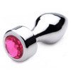 Ocelový anální kolík Medium Jewel (růžový kamínek)