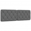 Polštář na čelo postele tmavě šedý 160 cm textil Šedá 4019227