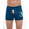 Pánske bavlnené boxerky Cornette Tattoo 280/248 Leon XXL modrá