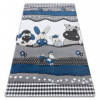 Eoshop Koberec PETIT FARMA ZVÍŘATA, modrý (Velikost: 140x190 cm)