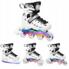 Kolieskové Korčule 4v1 Kolieskové Korčule Rekreačné Korčule Na Ľad Nastaviteľné Kolieskové korčule LED 35-38 NILS