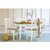 Rustikálny jedálenský stôl WHITE HOME MES03 Barevné provedení: Antická bílá K16 - hnědý vosk K15, Rozměr stolu: 120 x 80 cm A
