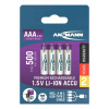 Ansmann 400 mAh akumulátory 4x AAA typ 500 nabíjanie USB-C pre zariadenia