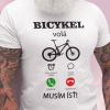 Tričko s potlačou BICYKEL VOLÁ Dámsky Biela XS