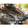Plexi, ofuky MAZDA 2, 5D, 2007 =>, přední + zadní